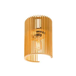 Luminaria de pared WUD WL cilíndrico E27 IP20, color natural, barnizado regulable