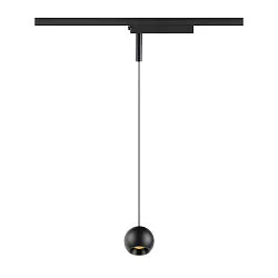 Luminaria colgante de 1 fase LIGHT EYE® 2.0 abajo, conmutable, en forma de bala IP20, negro mate 