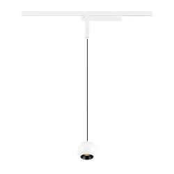 Luminaria colgante de 1 fase LIGHT EYE® 2.0 abajo, conmutable, en forma de bala IP20, blanco mate 