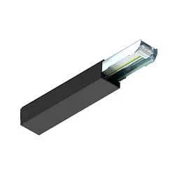 Alimentación del sistema de iluminación en línea continua EASYLIGHT FOB 300 7 25 BK 7 polos, negro
