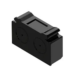 Sistema de iluminación de fila continua tapa final EASYLIGHT EC BK, negro