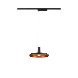 Luminaria colgante de 1 fase LALU® SET PLATE 22 con pantalla, CCT Switch, juego de 1 IP20, negro regulable