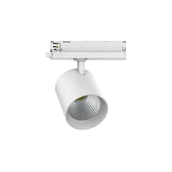 Foco trifásico TRACKSPOT C giratorio, apto para puestos de trabajo VDU IP20, blanco regulable