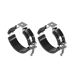 Accesorios de montaje TUBULAR P 2 piezas, negro, plata