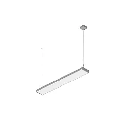 Luminaria colgante WORKLIGHT P LINE 120 apto para puestos de trabajo VDU IP20, plata regulable