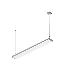 Luminaria colgante WORKLIGHT P LINE 150 apto para puestos de trabajo VDU IP20, plata regulable