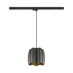 Luminaria colgante trifásica HAVEN 25 con portalámpara E27 IP20, negro
