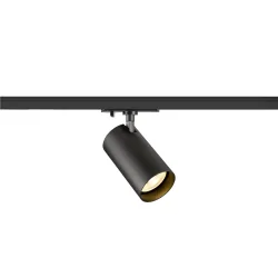Foco monofásico ENOLA 2.0 M 1PH SINGLE QPAR51 de 1 llama, con adaptador, con portalámpara GU10 IP20, negro