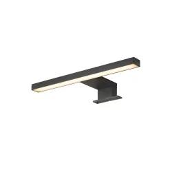 Luminaria de espejo DORISA 30 WL corto, conmutable IP44, negro 