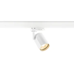 Foco trifásico BIMA 2.0 3PH SINGLE QPAR51 de 1 llama, cardánico, con portalámpara GU10 IP20, blanco
