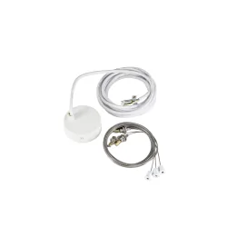 Suspensión pendular MEDO 2 / SUSPENSION SET 300CM PARALLEL con posibilidad de alimentación, blanco