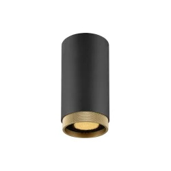 Downlight de superficie GRIP! L CL QPAR51 rígido, con portalámpara GU10 IP20, dorado, negro