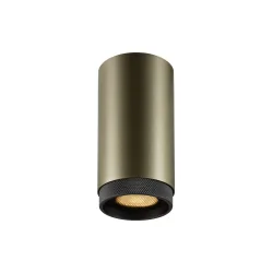 Downlight de superficie GRIP! L CL QPAR51 rígido, con portalámpara GU10 IP20, color bronce, negro