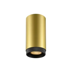 Downlight de superficie GRIP! L CL QPAR51 rígido, con portalámpara GU10 IP20, dorado, negro