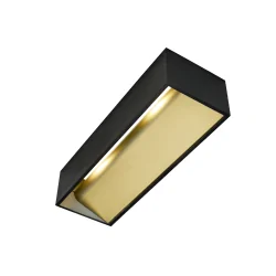 wall luminaire LOGS IN L WL DALI DALI controllable IP20, gold, black dimmable