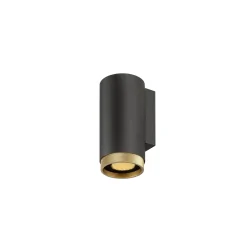 Luminaria de pared GRIP! L WL UP OR DOWN de 1 llama, directa GU10 IP20, dorado, negro