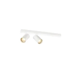 Luminaria de techo ENOLA 2.0 M CL DOUBLE QPAR51 LONG de 2 llamas, lang, asimétrico, con portalámpara GU10 IP20, blanco