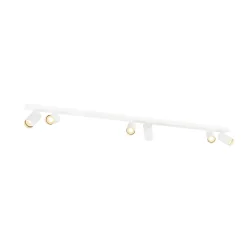 Luminaria de techo ENOLA 2.0 M CL SIX QPAR51 LONG de 6 llamas, lang, con portalámpara GU10 IP20, blanco