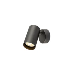 Luminaria de pared y techo ENOLA 2.0 M CW SINGLE QPAR51 ROUND de 1 llama, redondo, con portalámpara GU10 IP20, negro