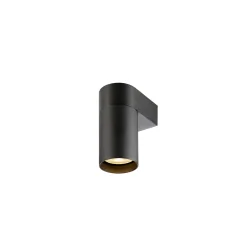 Luminaria de pared ENOLA 2.0 M WL SINGLE GU10 QPAR51 de 1 llama, con portalámpara GU10 IP20, negro