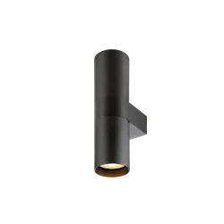 Luminaria de pared ENOLA 2.0 M WL DOUBLE GU10 QPAR51 de 2 llamas, con portalámpara GU10 IP20, negro