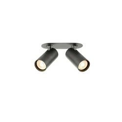 semi recessed spotlight ENOLA 2.0 S RL DOUBLE PAR11 2 flames, with lamp socket GU10 IP20, black