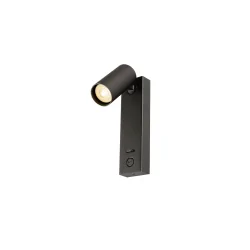 Luminaria de pared ENOLA 2.0 S WL SINGLE PAR11 BEDSIDE de 1 llama, con interruptor, con función de carga USB