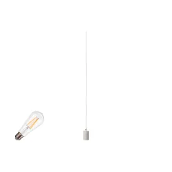 Luminaria colgante FITU PD SET ST64 juego de 1, con portalámpara, con baldaquino E27 IP20, blanco regulable