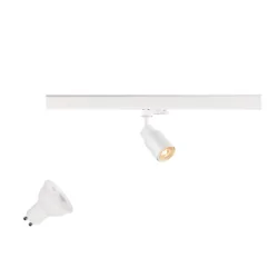 Foco trifásico PURI 2.0 TUBE 3PH SET  juego de 1, con portalámpara GU10 IP20, blanco regulable