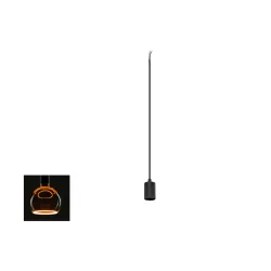Luminaria colgante de 1 fase FITU PD 1PH SET RIBBED E27 GLOBE150 juego de 1, con adaptador, con portalámpara