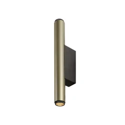 Luminaria de pared GRIP! S WL PHASE UP/DOWN de 2 llamas, rígido, directo / indirecto IP20, color bronce, negro regulable