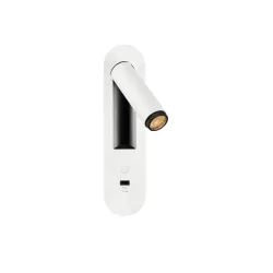 Luminaria de pared empotrable GRIP! S WL DIM USB-C con interruptor, ajustable, con función de carga USB IP20, negro