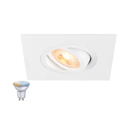 Proyector empotrado NEW TRIA® 75 XL SMART SET GU10 TW redondo, juego de 1, Tunable White GU10 IP20, blanco regulable