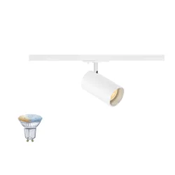 Foco monofásico ASTO TUBE SMART SET 1PH GU10 TW juego de 1, Tunable White, con portalámpara GU10 IP20, blanco regulable