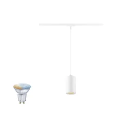 Luminaria colgante de 1 fase ASTO TUBE SMART SET 1PH PD GU10 TW juego de 1, Tunable White, controlable por ZigBee