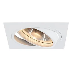 Recessed spot NEW TRIA ES111 1, GU10, 230V, square, incl. leaf springs, white