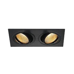 Luminaria empotrable para techos NEW TRIA 2 DL SQUARE SET angular, blanco
