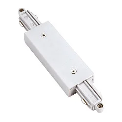 Straight coupler with feed-in possibility, white