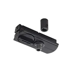 Adaptador monofásico con alivio de tensión, negro