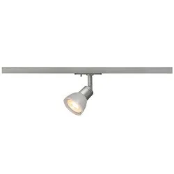 Foco monofásico PURIA incl. adaptador monofásico GU10, gris plateado
