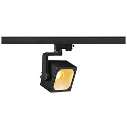 Foco trifásico EURO CUBE ON-OFF forma de cubo, conmutable, cardánico IP20, negro 