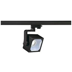 Foco trifásico EURO CUBE ON-OFF forma de cubo, conmutable, cardánico IP20, negro 