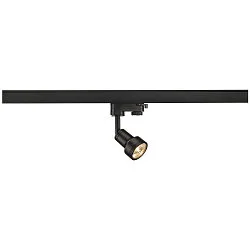 Foco trifásico PURI TRACK ajustable GU10 IP20, negro regulable
