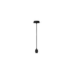 Luminaria colgante FENDA sin pantalla E27 IP20, negro regulable