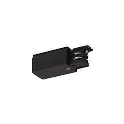 Alimentador trifásico S-TRACK ON/FF versión de montaje en superficie, tierra derecha, conmutable, negro