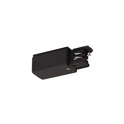 Alimentador trifásico S-TRACK ON/OFF versión de montaje en superficie, tierra a la izquierda, conmutable, negro