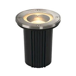 Luminaria empotrable en suelo DASAR EXACT GU10 redondo GU10 IP67, acero inoxidable, negro