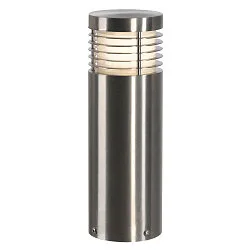 Luminaria de pie para exteriores VAP SLIM E27 IP44, acero inoxidable