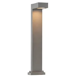 Luminaria de pie para exteriores QUADRASYL 75 abajo, angular GX53 IP44, gris plateado regulable