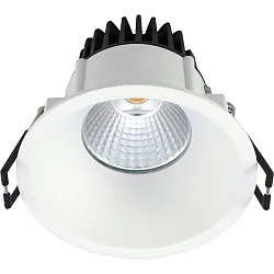 Luminaria empotrable VELIA redondo IP44, blanco mate regulable 11W 2700K